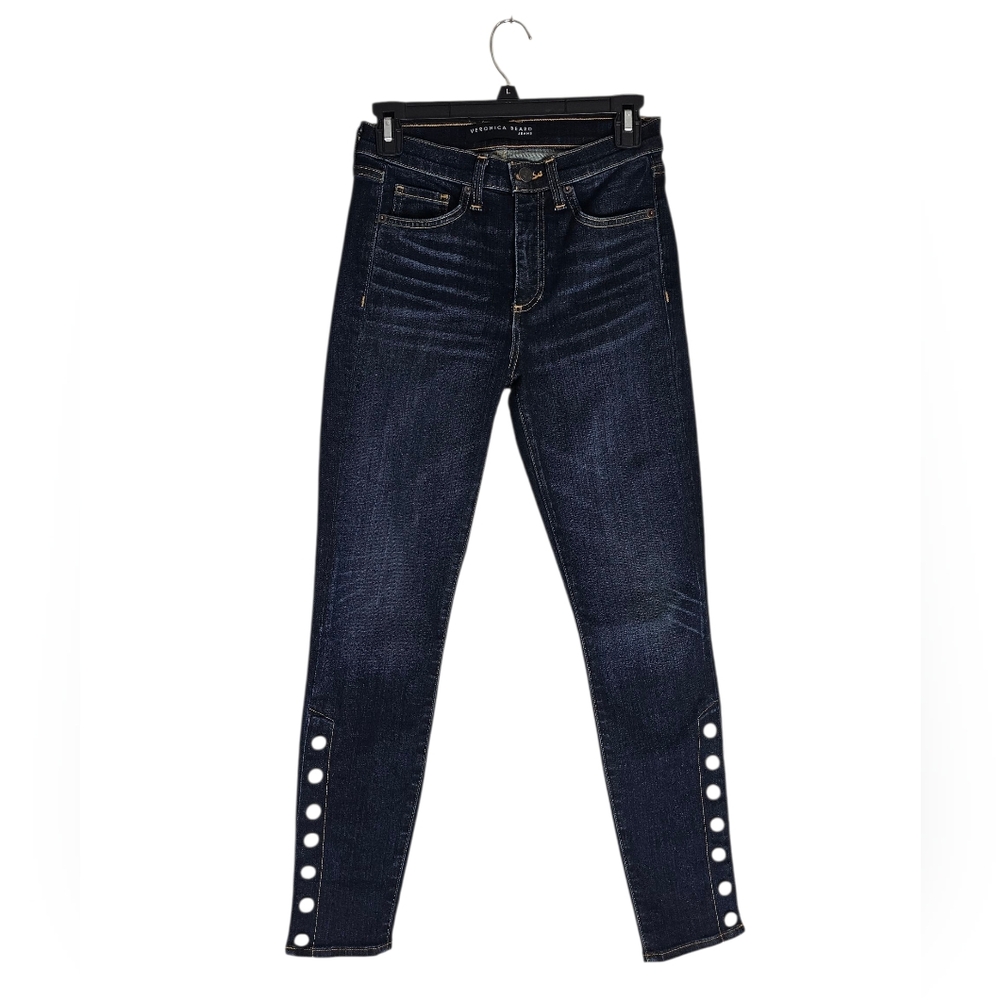 Veronica Beard Debbie Skinny High Rise Dark Blue Skinny Jeans 25 Preowned‎